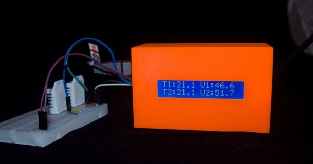 case arduino uno + lcd16x2 i2c vafi download free stl model printablescom 3d models hobby & makers electronics arduinocase arduinouno lcd 3d print model - Mito3D