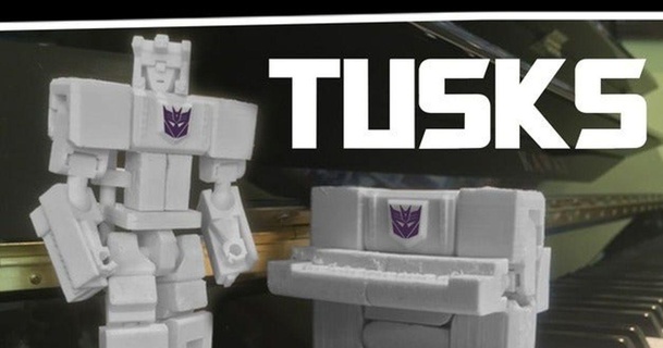 tusks 3d-printable piano transformer willbot download free stl model printablescom 3d models toys & games action figures statues articulated articulatedfigure articulation robot 3d print model - Mito3D