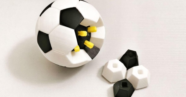 soccer k-pin puzzle heyvye download free stl model printablescom 3d models toys & games building 3d print model - Mito3D