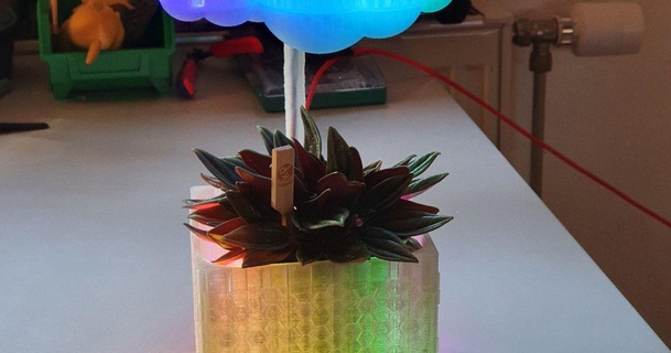 réactif Météo lampe fleur pot ombreofklon Télécharger libre stl modèle imprimablescom 3d modèles loisir fabricants électronique 3d print model - Mito3D