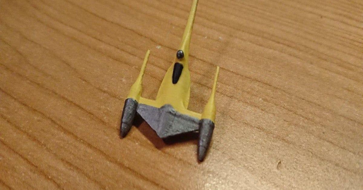 naboo caza estelar n1 x wing miniatura alby312 descargar gratis stl modelo imprimiblescom 3d modelos juguetes juegos vehiculos combatiente n1starfighter astronave guerra Galaxias 3D print model - Mito3D
