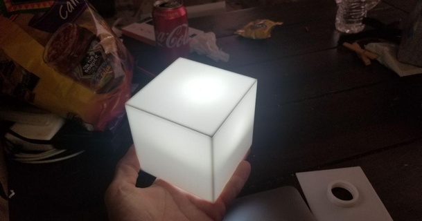 cube lamp mocodroid download free stl model printablescom 3d models household decor led light portable 3d print model - Mito3D