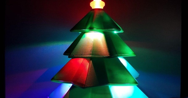 árvore Natal luminoso hedo3d baixar livre stl modelo printablescom 3d modelos sazonal designs inverno decorações 3d print model - Mito3D
