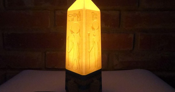 tekhenu lámpara escalón descargar gratis stl modelo imprimiblescom 3d modelos casa decoración antiguo Egipto faraón 3d print model - Mito3D