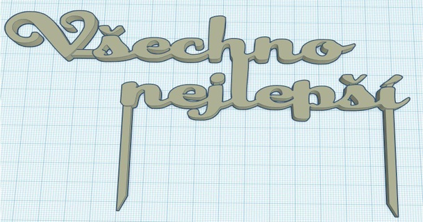 Kuchen Clipper Tschechisch Text Entwicklung 18 download frei stl Modell Printablescom 3d Modelle Kunst Design 2d Platten Logos 3d print model - Mito3D