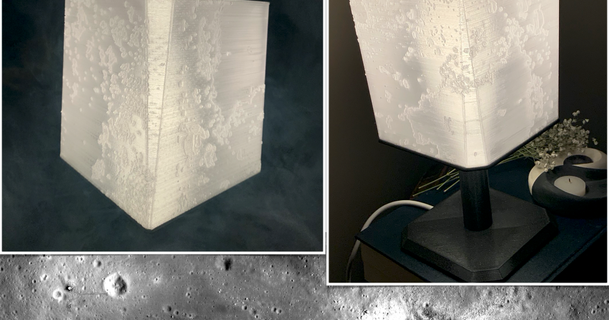 modular lunar lamp - apollo 11 landing site ikea hemma bonus astronauts cloudyhead download free stl model printablescom 3d models household decor astronaut 3d print model - Mito3D