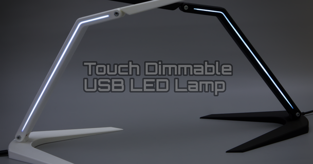 USB toucher dimmable LED bureau lampe v14 volant Télécharger libre stl modèle imprimablescom 3d modèles loisir fabricants électronique lumière 3d print model - Mito3D