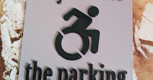 fauteuil roulant parking Michiel Télécharger libre stl modèle imprimablescom 3d modèles soins santé médical outils accessibilité handicap signe 3d print model - Mito3D