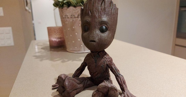 baby groot an0b1s download frei stl Modell Printablescom 3d Modelle Spielzeuge Spiele Aktion Zahlen Statuen Baby Groot Prusamini 3d print model - Mito3D