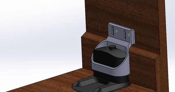 roomba charging base wall holder jose miranda download free stl model printablescom 3d models household living room 3d print model - Mito3D