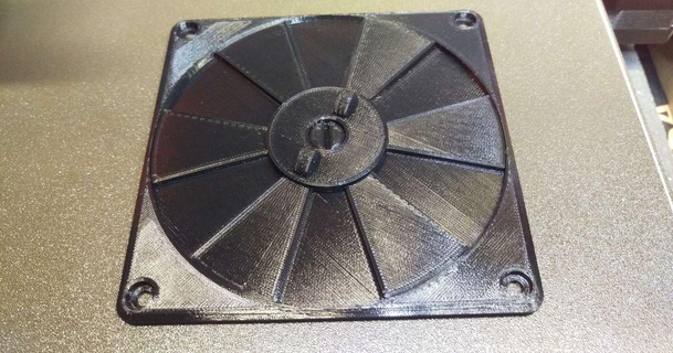 120mm regolabile fan sfogo morfie Scarica gratuito stl modello printablescom 3d Modelli stampanti Accessori ventilatore condotto fanduct FanGrill 3d print model - Mito3D