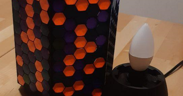 ttc shader favo mel azulejos Palma baixar livre stl modelo printablescom 3d modelos casa decoração abajur 3d print model - Mito3D