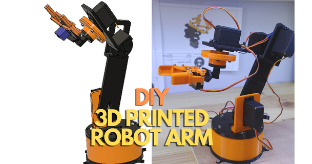DIY Roboter Arm Carlos 3d drucken download frei stl Modell Printablescom Modelle Hobby Macher rc Robotik Arduino 3d print model - Mito3D