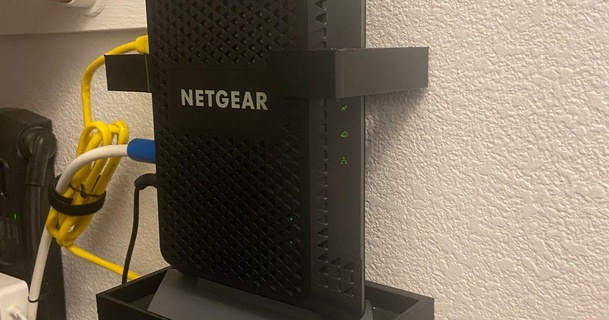 Netgear cm600 parede Mout cara impressora baixar livre stl modelo printablescom 3d modelos aparelhos computadores montagem 3d print model - Mito3D