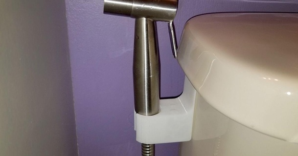 hand sprayer toilet cistern mount maltodextrin download free stl model printablescom 3d models household bathroom bidet 3d print model - Mito3D