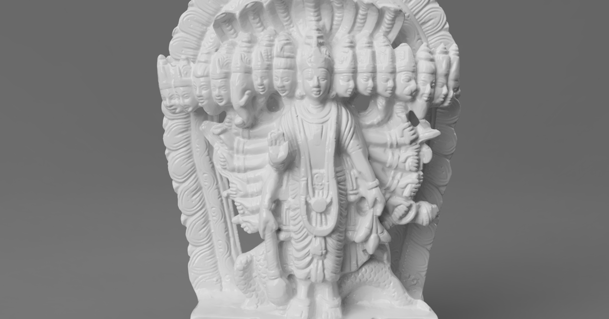 universal form vishnu making gods india download free stl model printablescom 3d models art & design sculptures brass god hindu sculpture 3D print model - Mito3D