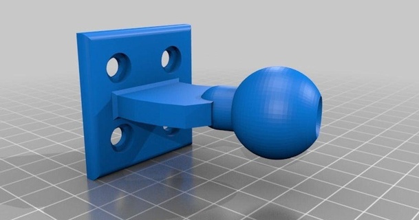 4040 extrustion ball mount curmudgeon download free stl model printablescom 3d models printers accessories 3d print model - Mito3D