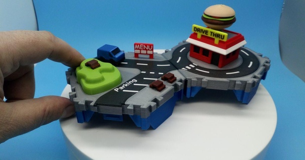 cities - burger drive neil3dprints download free stl model printablescom 3d models toys & games building city 3d print model - Mito3D