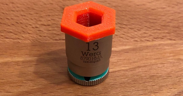 wera kk 13mm socket adapter jeroen3 download free stl model printablescom 3d models hobby & makers tools 3d print model - Mito3D