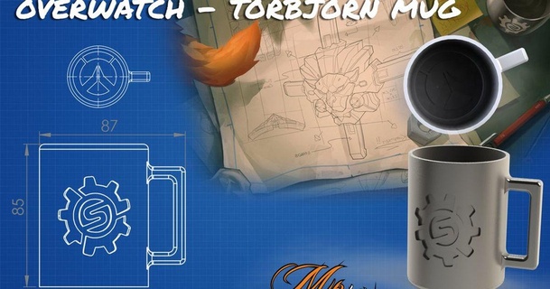 overwatch - torbjorn mp3d download free stl model printablescom 3d models art & design designs blizzard blizzardoverwatch game games 3d print model - Mito3D