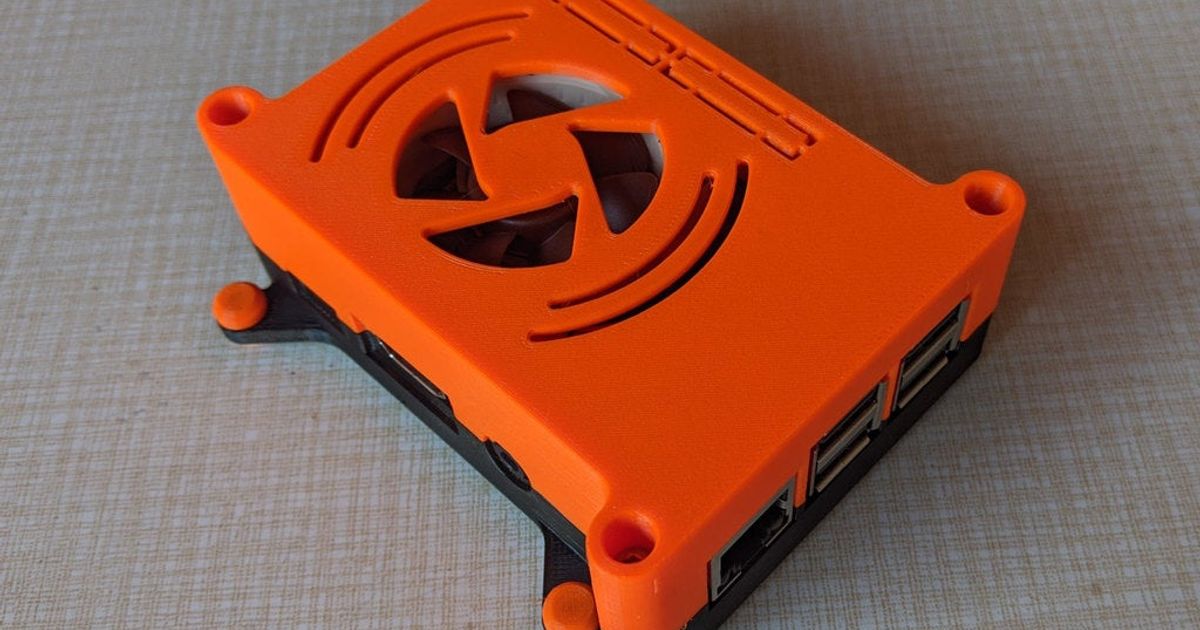 framboise pi 3 b+ Cas gaine vesa monter interne ventilateur ronnys Télécharger libre stl modèle imprimablescom 3d modèles loisir fabricants électronique 40mmfan 3D print model - Mito3D