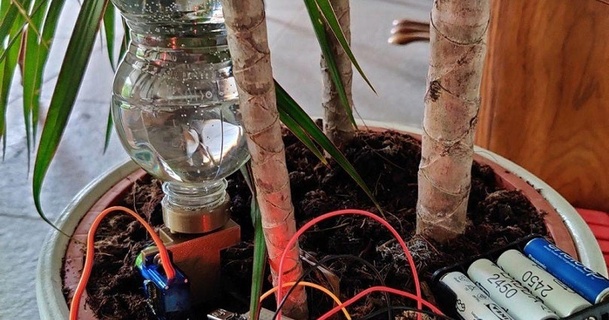automatic plant watering -ultra cheap andy forsberg download free stl model printablescom 3d models household outdoor & garden arduino plantwatering raspberrypi selfwatering 3d print model - Mito3D