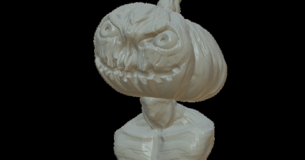 creepy jack lantern sculpt - pumpkinhead caleb kraft download free stl model printablescom 3d models seasonal designs autumn & halloween jackolantern pumpkin 3d print model - Mito3D