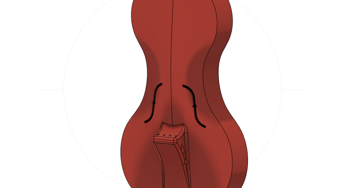 streamlined hovalin violin body hackmonkey download free stl model printablescom 3d models hobby & makers music 3D print model - Mito3D