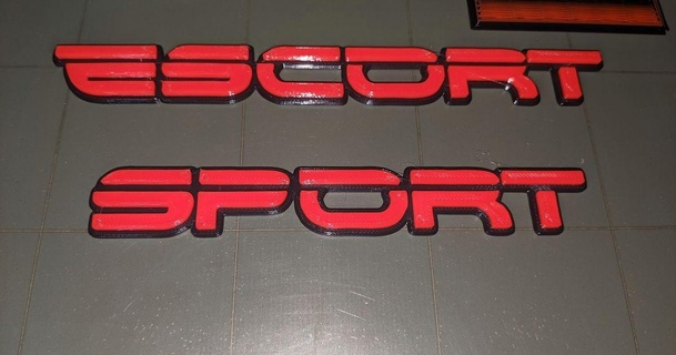ford escort sport badges gb astro download free stl model printablescom 3d models hobby & makers automotive 3d print model - Mito3D