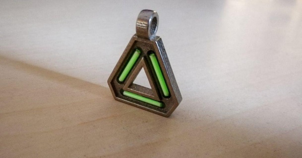 tritium triangle pendant david kingsman download free stl model printablescom 3d models fashion accessories jewelry necklace 3d print model - Mito3D