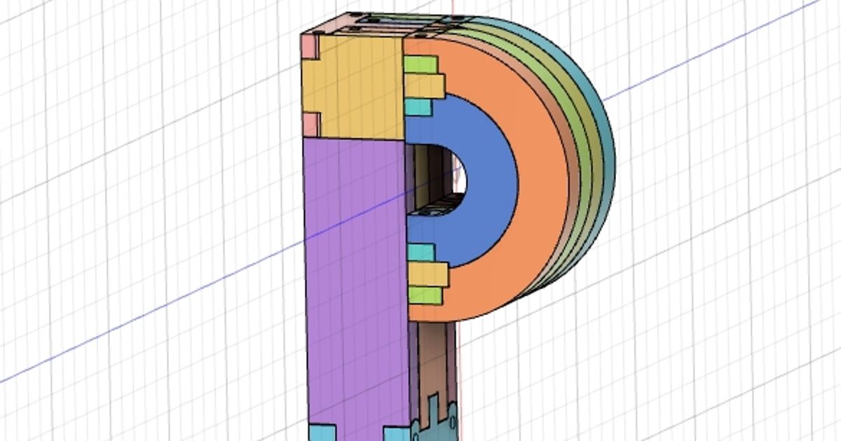 etichetta v2 gambo Scarica gratuito stl modello printablescom 3d Modelli giocattoli Giochi puzzle brain teasers alfabeto carattere lettera fiori 3D print model - Mito3D