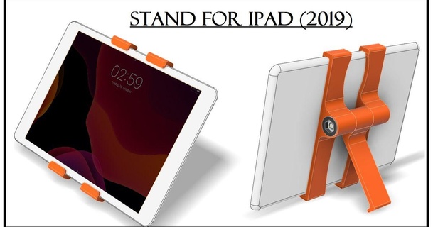 stand ipad 2019 kaszap download free stl model printablescom 3d models gadgets portable devices ipadholder ipadstand tablet tabletstand 3d print model - Mito3D