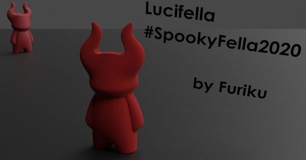 Lucifella Furiku download frei stl Modell Printablescom 3d Modelle Kunst Design Skulpturen Felle Fillamentum Halloween spookyfella2020 3d print model - Mito3D