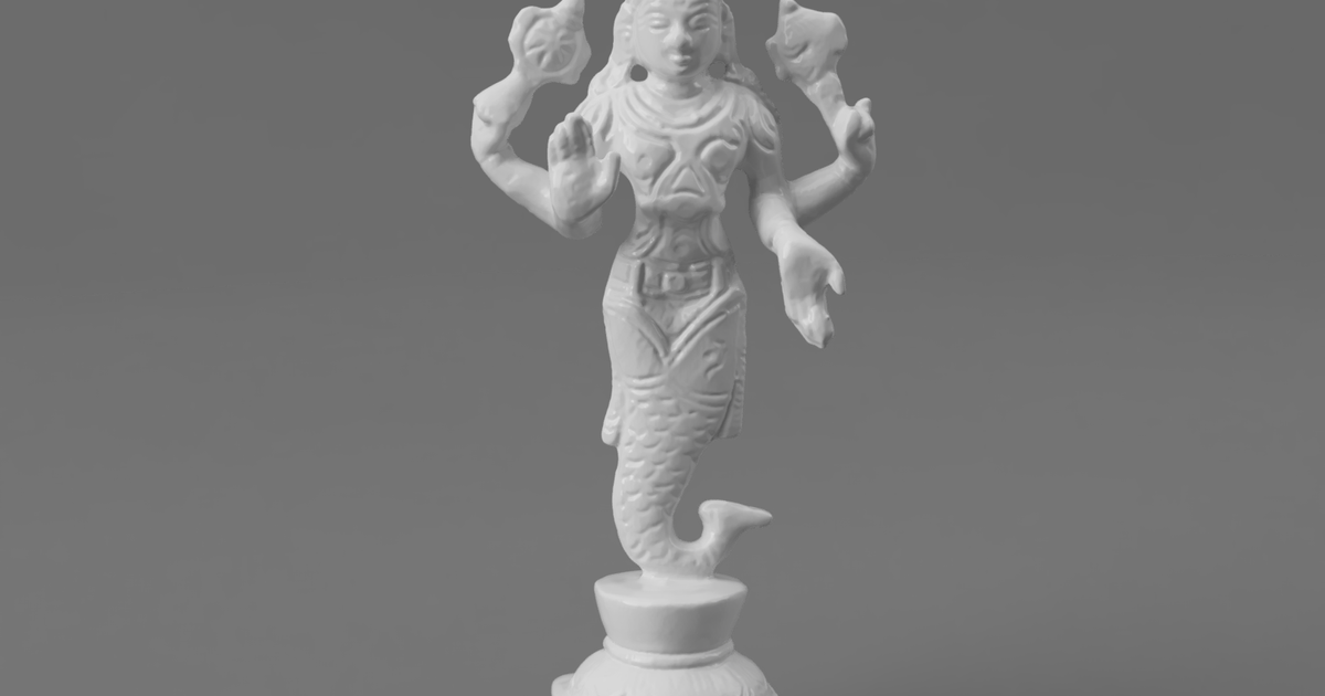 avatar vishnu - matsya fish making gods india download free stl model printablescom 3d models art & design sculptures divine god hindu 3D print model - Mito3D