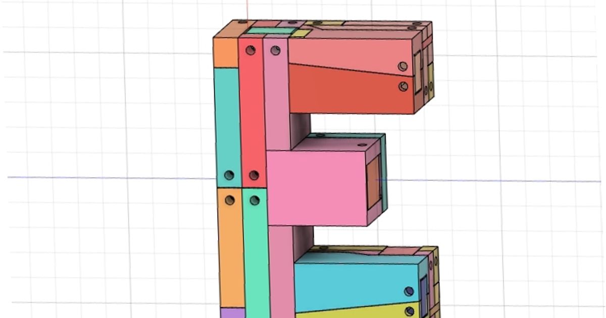 etiqueta v2 honzal descargar gratis stl modelo imprimiblescom 3d modelos juguetes juegos rompecabezas brain teasers alfabeto personaje letra animales aves 3D print model - Mito3D