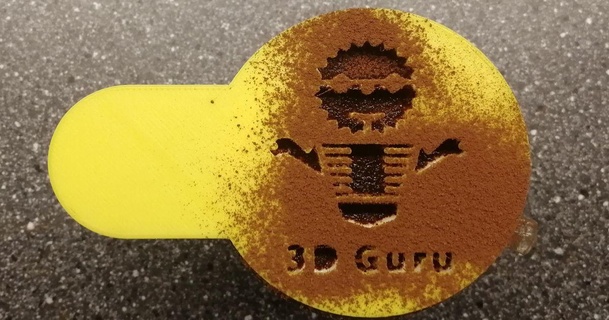 3d guru logo Kahve dekorasyon şablon vy kafe George Cervenan indir Bedava stl model printablescom modeller ev halkı mutfak kahve 3dgurumakesit 3dguru 3d print model - Mito3D