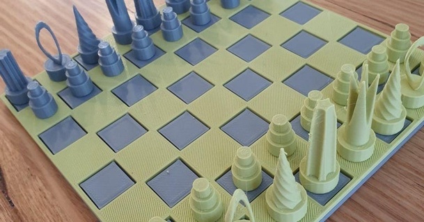 ajedrez tablero juego damas 3dprintbunny descargar gratis stl modelo imprimiblescom 3d modelos juguetes juegos mesa 3d print model - Mito3D