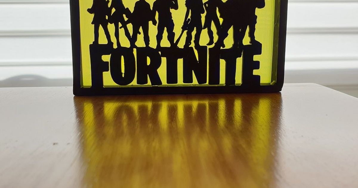 fortnite silhouette arte 3dprintbunny Scarica gratuito stl modello printablescom 3d Modelli design 2d piatti loghi opera d'arte facile regalo 3D print model - Mito3D