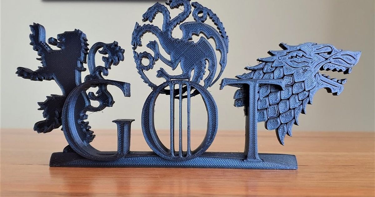 oyun tahtlar süs 3dprintbunny indir Bedava stl model printablescom 3d modeller Sanat tasarım 2d tabaklar logolar doğum günü Noel Game of Thrones 3D print model - Mito3D