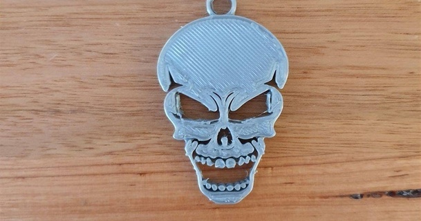 crâne porte clés 3dprintbunny Télécharger libre stl modèle imprimablescom 3d modèles mode accessoires facile amusement cadeau Halloween 3d print model - Mito3D