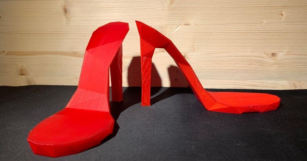 poly heels maxfaktor download free stl model printablescom 3d models fashion women lowpoly shoes highheel 3d print model - Mito3D