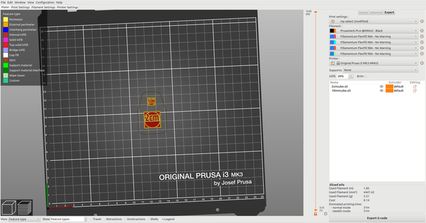 1 cm 2cm circle cube chris download free stl model printablescom 3d models printers test 3d print model - Mito3D