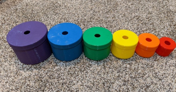 stackable nesting jars schraitle download free stl model printablescom 3d models toys & games cups stacking 3d print model - Mito3D
