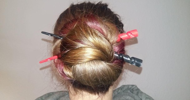 Licorne cheveux bâton malte Télécharger libre stl modèle imprimablescom 3d modèles mode femmes coiffure 3d print model - Mito3D