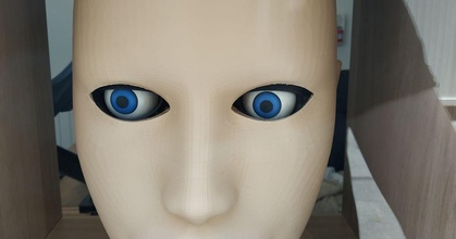 remixare occhio animatronico raccapricciante umano viso hephaprint Scarica gratuito stl modello printablescom 3d Modelli passatempo creatori elettronica animatronica oculari testa robot 3d print model - Mito3D