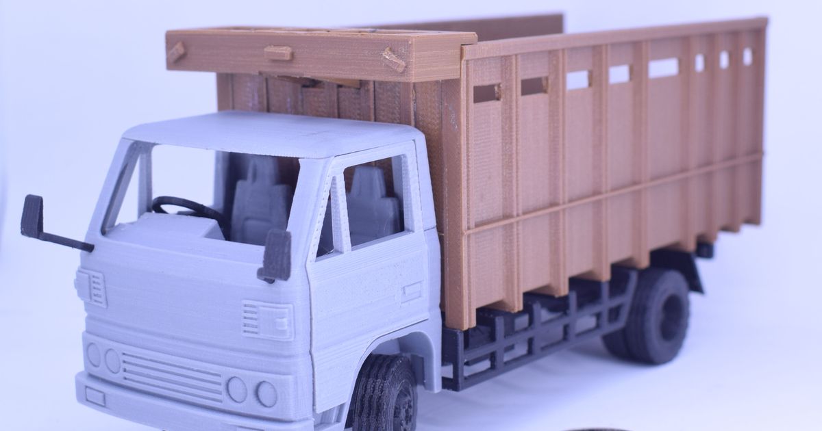 klassisch Transport LKW toymakr3d download frei stl Modell Printablescom 3d Modelle Spielzeuge Spiele Fahrzeuge Spielzeug Fahrzeug 3D print model - Mito3D