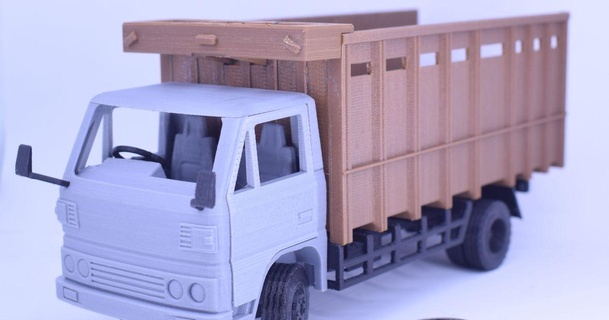 classic transport truck toymakr3d download free stl model printablescom 3d models toys & games vehicles toy vehicle 3d print model - Mito3D