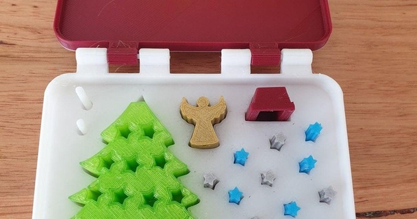 Noël boîte 3dprintbunny Télécharger libre stl modèle imprimablescom 3d modèles jouets Jeux décoration ange décorations cadeau 3d print model - Mito3D