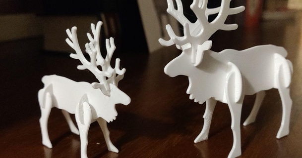smaller christmas card snap-together reindeer lex download free stl model printablescom 3d models seasonal designs winter & year's 3d print model - Mito3D