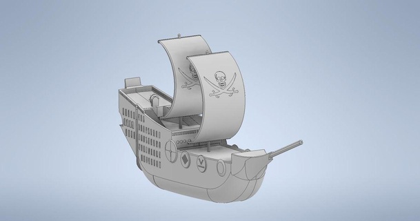 barco pirata reycondordanko descargar gratis stl modelo imprimiblescom 3d modelos Arte diseño diseños 3d print model - Mito3D